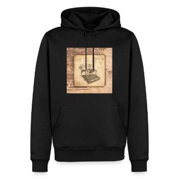Art vintage pour les auteurs et les écrivains - Sweat à capuche Premium bio Homme - noir - Devant - Nico (187cm)