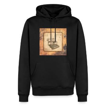 Art vintage pour les auteurs et les écrivains - Sweat à capuche Premium bio Homme - noir - Devant - Nico (187cm)