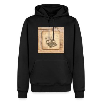 Art vintage pour les auteurs et les écrivains - Sweat à capuche Premium bio Homme - noir - Devant - Nico (187cm)