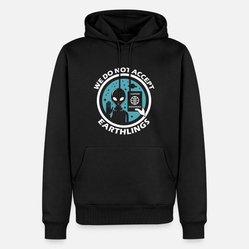 Interplanetare Einwanderung - Männer Premium Bio Hoodie - Schwarz