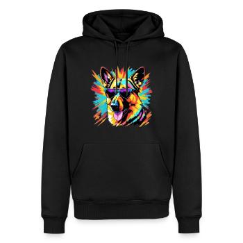 Deutscher Schäferhund - Männer Premium Bio Hoodie - Schwarz - Vorne - Nico (187cm)