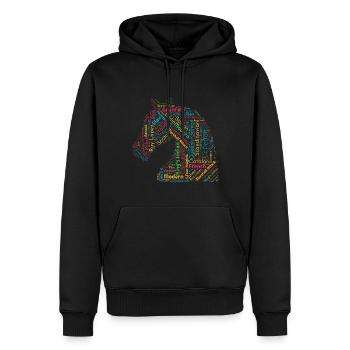 Chess Openings - Men’s Premium Organic Hoodie - black - Front - Nico (187cm)