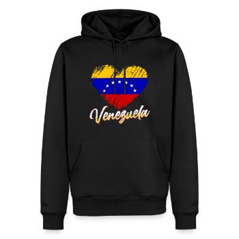 Venezuela Liebe - Männer Premium Bio Hoodie - Schwarz - Vorne - Nico (187cm)