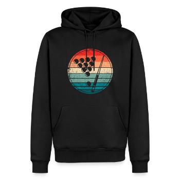 Retro Billiards Pool Player - Men’s Premium Organic Hoodie - black - Front - Nico (187cm)