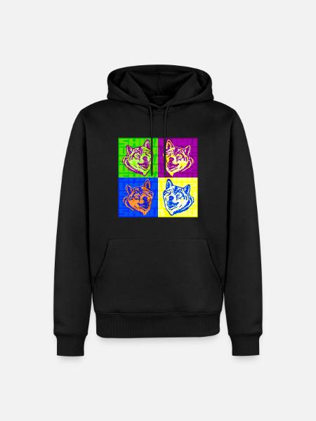 Shiba Inu Popart 1 - Men’s Premium Organic Hoodie - black