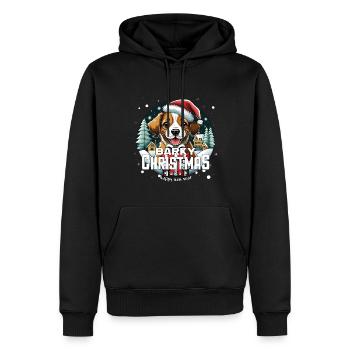 Weihnachtshund Barky Christmas - Männer Premium Bio Hoodie - Schwarz - Vorne - Nico (187cm)