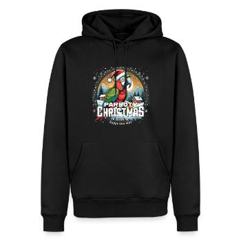 Perroquet de Noël - Perroquet de Noël - Sweat à capuche Premium bio Homme - noir - Devant - Nico (187cm)
