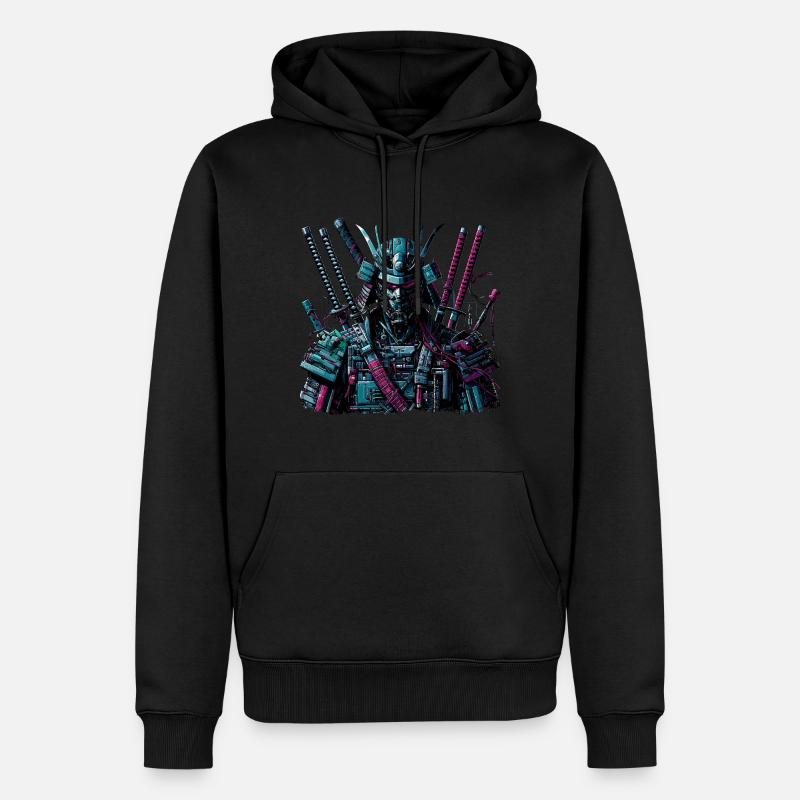 Cyborg Samurai - Männer Premium Bio Hoodie - Schwarz