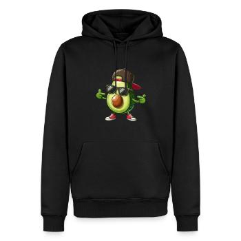 Lustige Avocado-Karikatur - Männer Premium Bio Hoodie - Schwarz - Vorne - Nico (187cm)