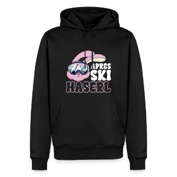 Après Ski Haserl - Männer Premium Bio Hoodie - Schwarz - Vorne - Nico (187cm)