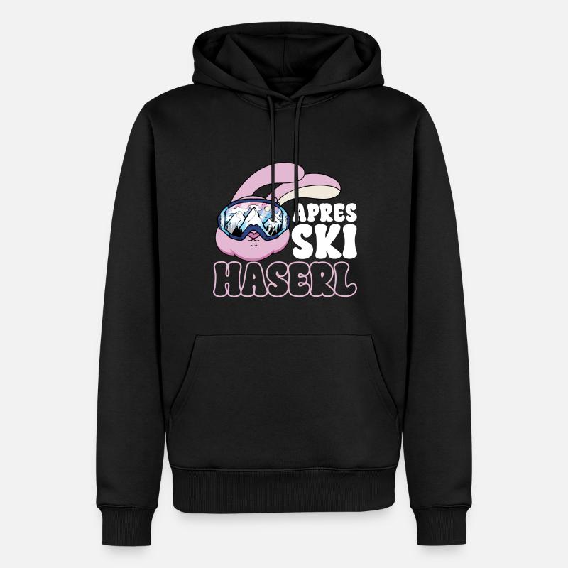Après Ski Haserl - Männer Premium Bio Hoodie - Schwarz