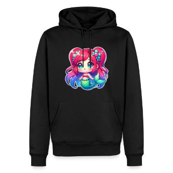 Meerjungfrau - Männer Premium Bio Hoodie - Schwarz - Vorne - Nico (187cm)