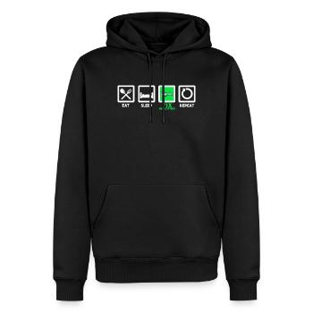 Pilote d’hélicoptère Fabrication de modèles de cadeaux d’hélicoptère - Sweat à capuche Premium bio Homme - noir - Devant - Nico (187cm)