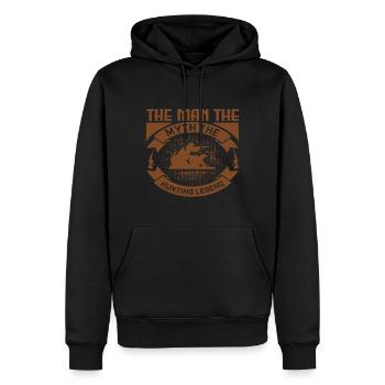 Papa Der Mann Der Mythos Die Legende - Männer Premium Bio Hoodie - Schwarz - Vorne - Nico (187cm)