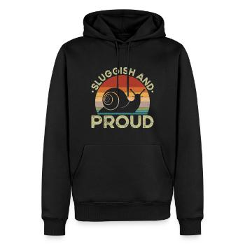 Schneckenliebhaber Träge Stolzer Schneckenbesitzer - Männer Premium Bio Hoodie - Schwarz - Vorne - Nico (187cm)