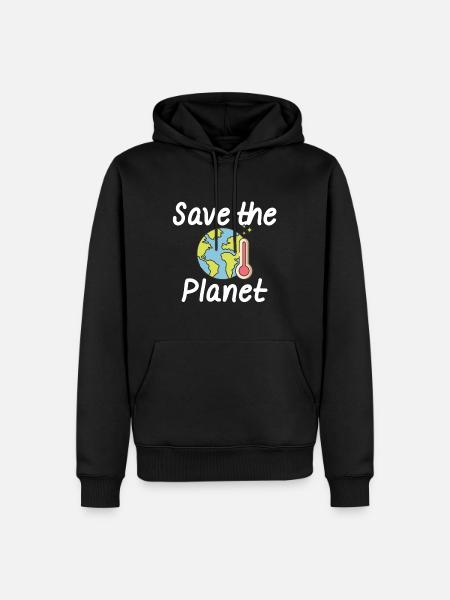 Klimawandel Umweltschutz Naturschutz - Männer Premium Bio Hoodie - Schwarz