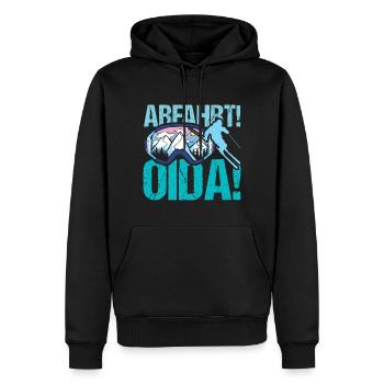 Abfahrt Ski - Männer Premium Bio Hoodie - Schwarz - Vorne - Nico (187cm)