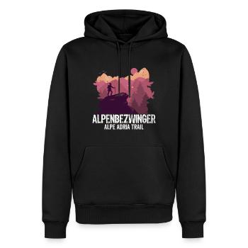 Alpenüberquerung Alpe Adria Trail Alpenbezwinger - Männer Premium Bio Hoodie - Schwarz - Vorne - Nico (187cm)