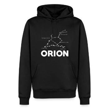Orion Konstellation Universum Weltraumforschung - Männer Premium Bio Hoodie - Schwarz - Vorne - Nico (187cm)