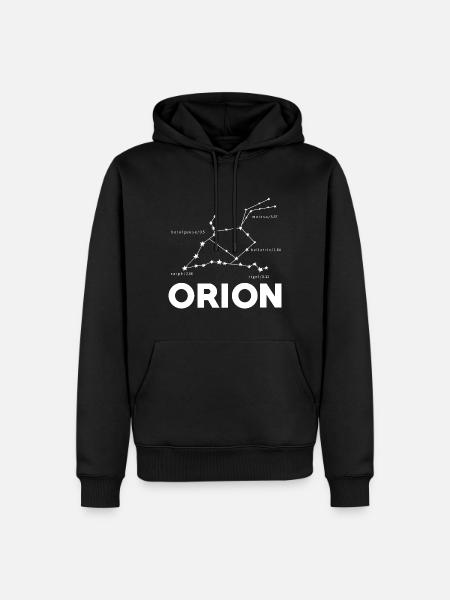 Exploration spatiale de l’univers de la constellation d’Orion - Sweat à capuche Premium bio Homme - noir