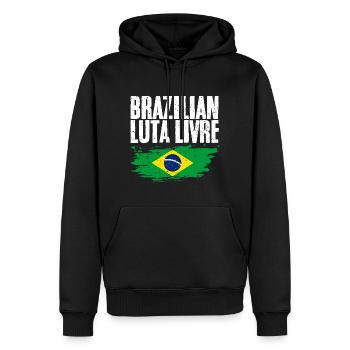 Cool Arts Martiaux Brésiliens Luta Livre pour - Sweat à capuche Premium bio Homme - noir - Devant - Nico (187cm)