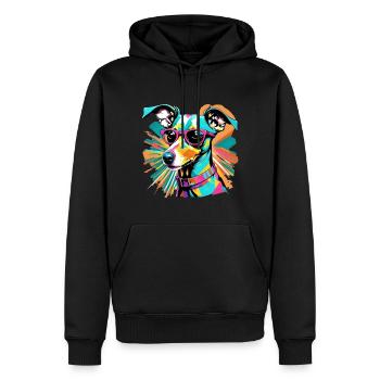 Italian greyhound - Men’s Premium Organic Hoodie - black - Front - Nico (187cm)