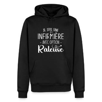 Ich bin eine Krankenschwester mit einer Beschwerdemöglichkeit - Männer Premium Bio Hoodie - Schwarz - Vorne - Nico (187cm)