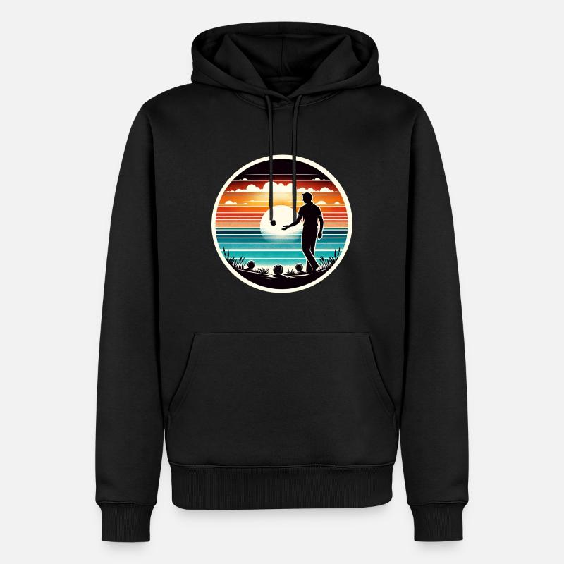 Boule Petanque - Männer Premium Bio Hoodie - Schwarz