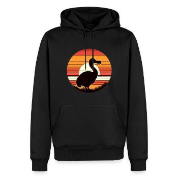 Dodo - Männer Premium Bio Hoodie - Schwarz - Vorne - Nico (187cm)