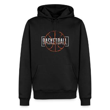 Basket-ball Basketteurs Joueurs - Sweat à capuche Premium bio Homme - noir - Devant - Nico (187cm)