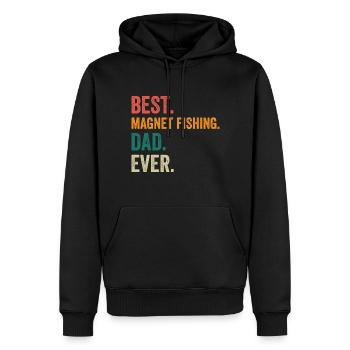 Best Magnet Fishing Dad Ever - Männer Premium Bio Hoodie - Schwarz - Vorne - Nico (187cm)