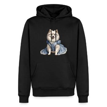 Edler Hund - Männer Premium Bio Hoodie - Schwarz - Vorne - Nico (187cm)