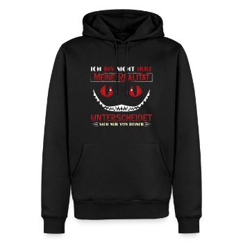 Meine Realität unterscheidet sich nur von deiner - Männer Premium Bio Hoodie - Schwarz - Vorne - Nico (187cm)