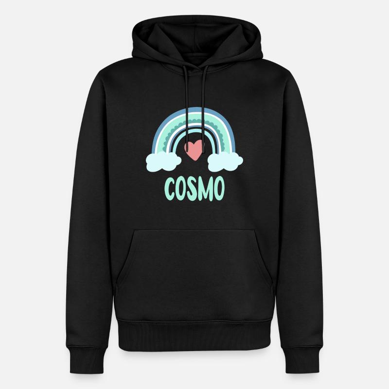 Cosmo Name Regenbogen Baby - Männer Premium Bio Hoodie - Schwarz
