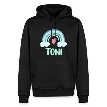 Toni Nom Rainbow Baby - Sweat à capuche Premium bio Homme - noir - Devant - Nico (187cm)