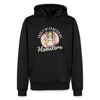 Nagetier Hamster - Männer Premium Bio Hoodie - Schwarz - Vorne - Nico (187cm)