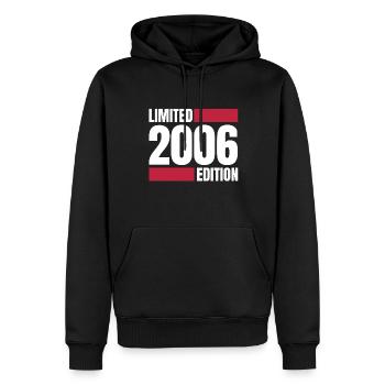 Limited Edition 2006 - Männer Premium Bio Hoodie - Schwarz - Vorne - Nico (187cm)
