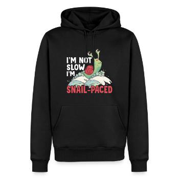 Schneckenliebhaber Nicht Langsam Schneckenbesitzer - Männer Premium Bio Hoodie - Schwarz - Vorne - Nico (187cm)