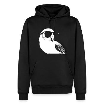 Funny Bird Wearing Sunglasses Cool Bourke's Parak - Men’s Premium Organic Hoodie - black - Front - Nico (187cm)