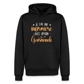 Nurse with gourmet option - Men’s Premium Organic Hoodie - black - Front - Nico (187cm)