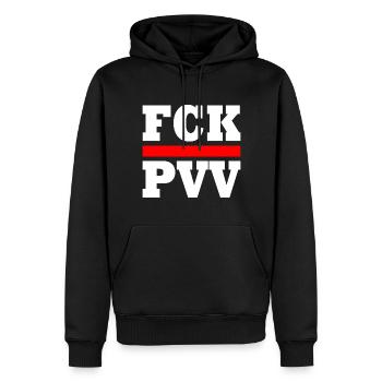 Fck pvv - Sweat à capuche Premium bio Homme - noir - Devant - Nico (187cm)