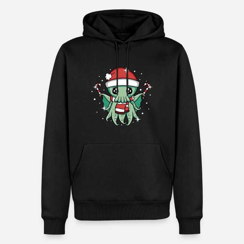 Weihnachten Cthulhu - Männer Premium Bio Hoodie - Schwarz