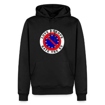Anti eu - love europe hate the eu - Männer Premium Bio Hoodie - Schwarz - Vorne - Nico (187cm)