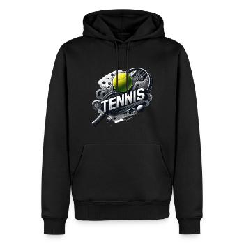 Tennis ist der Sport für Männer und Frauen - Männer Premium Bio Hoodie - Schwarz - Vorne - Nico (187cm)