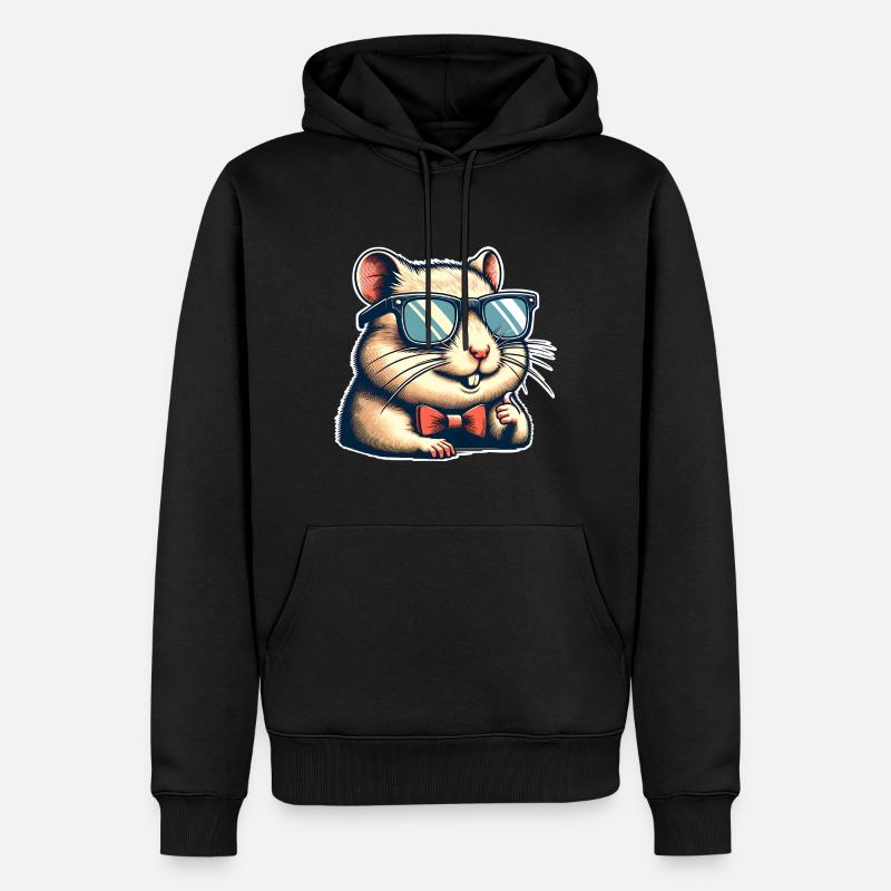 Hamster - Männer Premium Bio Hoodie - Schwarz