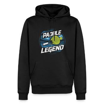 Paddle Tennis Legend - Männer Premium Bio Hoodie - Schwarz - Vorne - Nico (187cm)