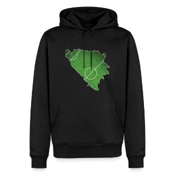 bosnien und herzegowina Fussball Fussballplatz Mei - Männer Premium Bio Hoodie - Schwarz - Vorne - Nico (187cm)