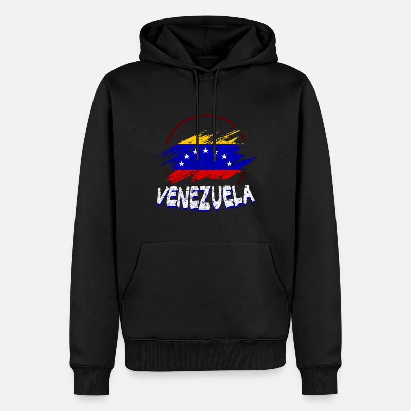Drapeau du Venezuela - Sweat à capuche Premium bio Homme - noir