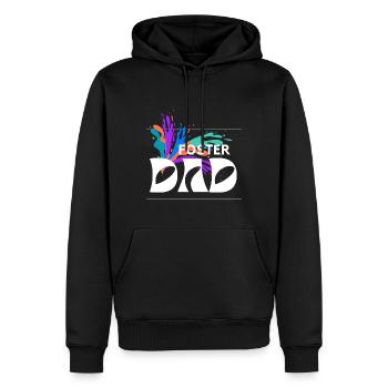 Foster Daddy Bonus Dad Geschenk für Foster Dad - Männer Premium Bio Hoodie - Schwarz - Vorne - Nico (187cm)