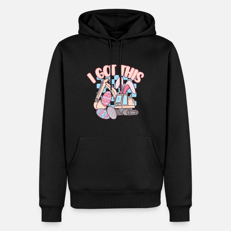 Pâques - Sweat à capuche Premium bio Homme - noir